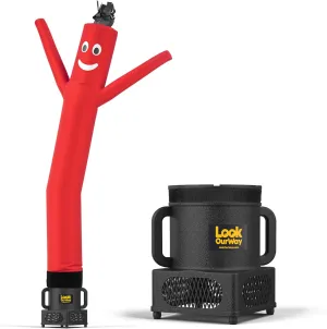 LookOurWay Air Dancers Wacky Waving Inflatable Tube Man - 7ft Tall Inflatable Dancing Man with Weather-Resitant Blower for Business Advertising - Red