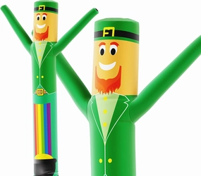 LookOurWay Air Dancers Wacky Waving Inflatable Tube Man Attachment - 7 Feet Tall Advertising Air Dancer Waving Man Inflatable Tube Guy - Blower Not Included - St. Patricks Day Leprechaun