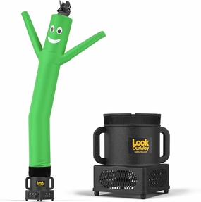 LookOurWay Air Dancers Wacky Waving Inflatable Tube Man Set - 7ft Tall Advertising Air Dancer Waving Man Inflatable Tube Guy with Sky Dancer Blower - Green