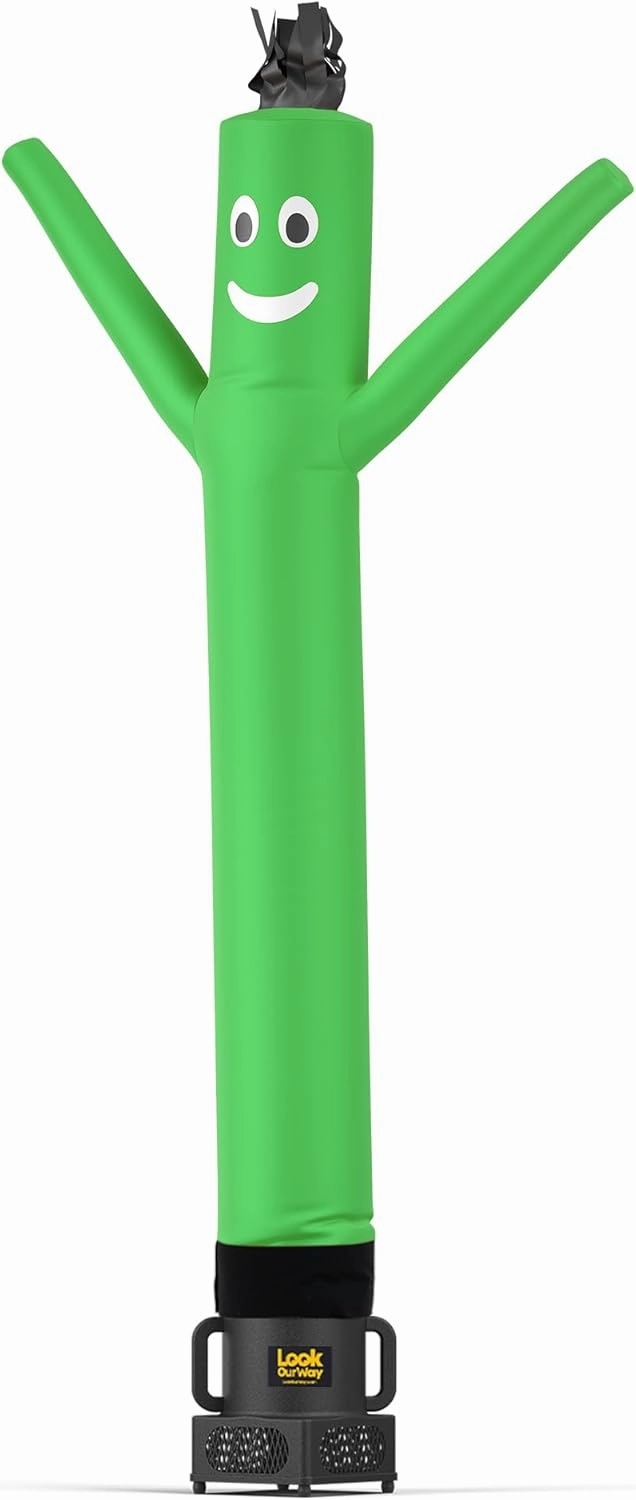 LookOurWay Air Dancers Wacky Waving Inflatable Tube Man Set - 7ft Tall Advertising Air Dancer Waving Man Inflatable Tube Guy with Sky Dancer Blower - Green
