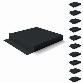 LP SmartSide ExpertFinish J-Block, Brushed Smooth Texture, Engineered Wood Mounting Block for Exterior Fixtures, 7.25" x 7.25", 10pk (Abyss Black)