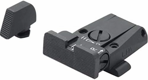 LPA SPR Adjustable Black Serrated Sight Set for Glock, Black, SPR36GL07