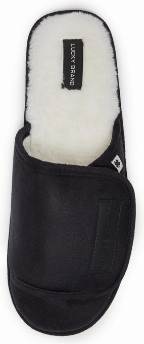 Lucky Brand Micro-Suede Scuff Indoor Slippers for Men with Plush Lining