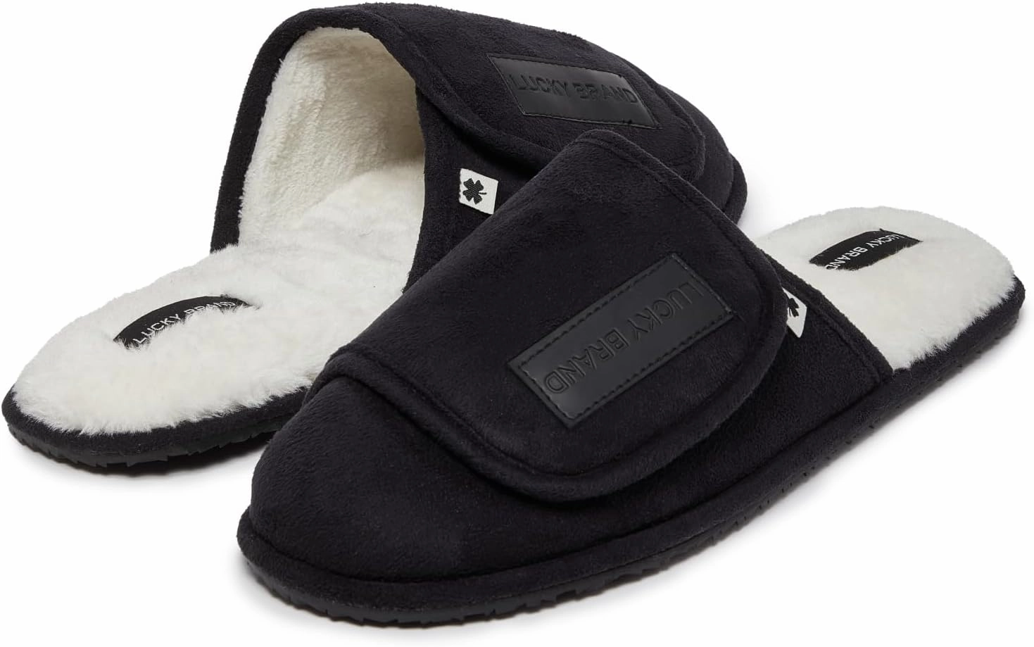 Lucky Brand Micro-Suede Scuff Indoor Slippers for Men with Plush Lining