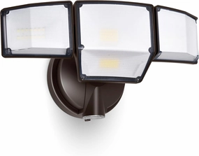 LUTEC 80W Dusk to Dawn Flood Lights Outdoor, 9000LM Super Bright LED Security Light with Photocell, IP65 Waterproof, 5000K Daylight, 4 Heads Floodlight for Garage, Yard, Patio (Brown)