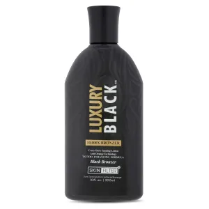 Luxury Black Tanner – Advanced 10,000X Tanning Lotion – Skin-Friendly Tanning Lotion with Anti-Orange Technology – Indoor Tanning Lotion with Tattoo Protection Formula - Black