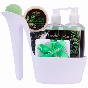 Luxury Spa Gifts for Women – 8 Pc Eucalyptus Spearmint Scented Bath and Body Set with Bubble Bath, Lotion & More – Luxury Self Care Kit for Wife, Mom, Girlfriend, Birthday Gifts for Women by Draizee