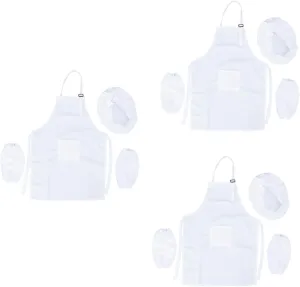MAGICLULU 9pcs Boy Girl Kitchen Role Play Set with Apron Chef Hat Cooking Educational Toy for Creative Cooking