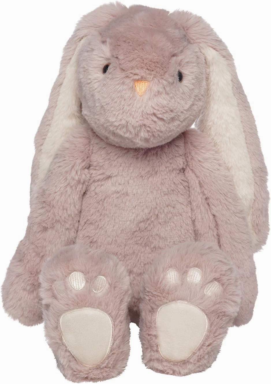 Manhattan Toy Ivy The Mauve & Light Beige Snuggle Bunnies 12" Stuffed Animal with Embroidered Accents