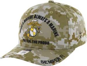 Marine Corps Hat for Men USMC Veteran Hat, Official Licensed US Marines Hat Semper Fi Once A Marine Always A Marine Cap