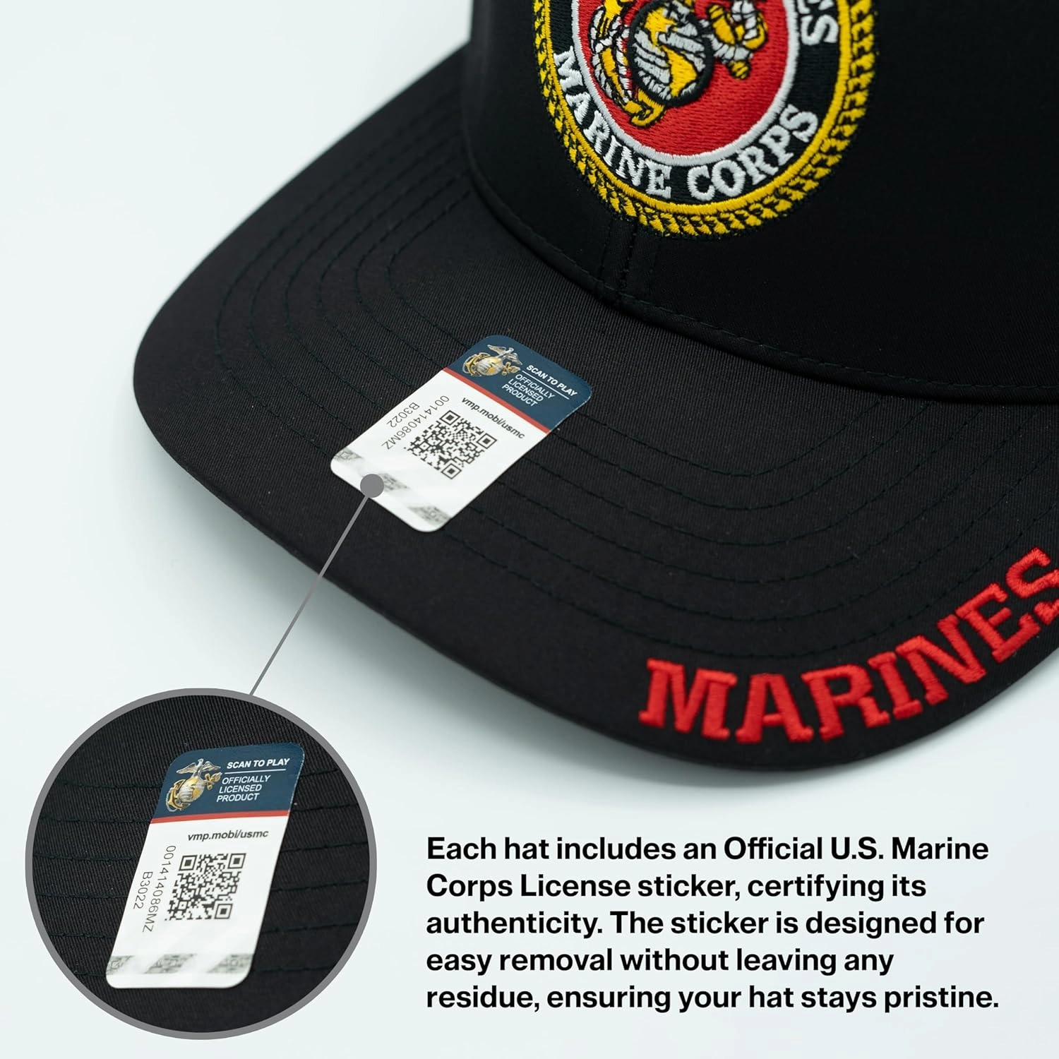 Marine Corps Logo Hat for Men Women USMC Hat, Official Licensed US Marines Seal Embroidered Veteran Baseball Cap