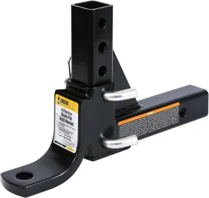 MaxxHaul 70067 Trailer Hitch - 8-Position Adjustable Ball Mount Tow Hitch - 5000 lbs. GTW Capacity , Black