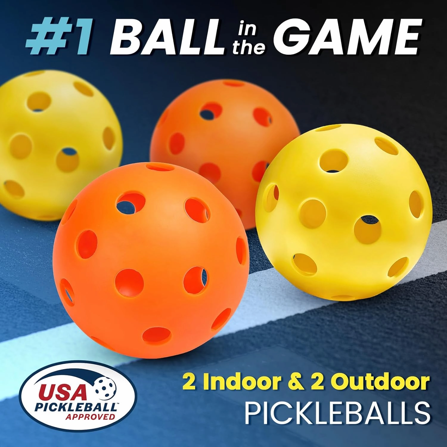 Mayboom Pickleball Paddles Set of 2 or 4, USAPA Approved Pickleball Set with 4 Pickleball Balls and Pickleball Bag, Fiberglass Pickle Ball Rackets 2 Pack for Beginner