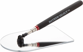 Mayhew 17765 4” x 6” Plastic Telescoping Inspection Mirror, 8-3/4-Inch