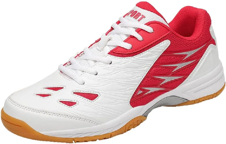 Maylrvjv Men's Badminton Shoes Lightweight Wear-Resistant Indoor Court Training Racketball Squash Tennis Athletic Shoes