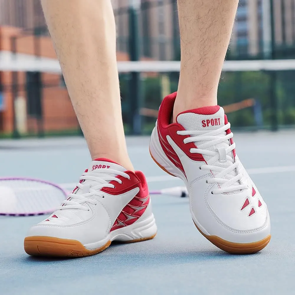 Maylrvjv Men's Badminton Shoes Lightweight Wear-Resistant Indoor Court Training Racketball Squash Tennis Athletic Shoes