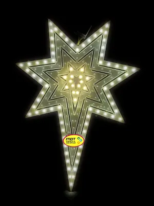 MDT India Christmas LED Star ELECTRA-7C Xmas Decoration Hanging Light (Light Color - Warm White, Package: Star Only)