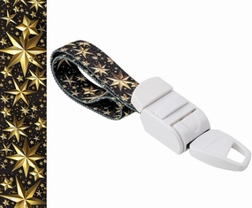 Medical Tourniquet with Gold Stars Pattern with ABS Plastic Buckle Latex Free Elastic Band Perfect for Doctors, Nurses, Students and Paramedics