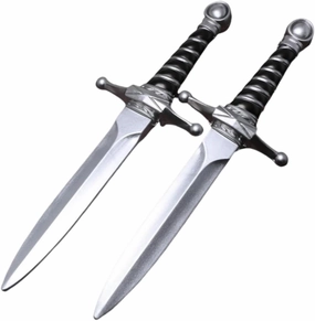 Medieval Dagger Halloween Blade Good Replica Knife for a Costume, Use in a Play or Pretend （2 Pack）
