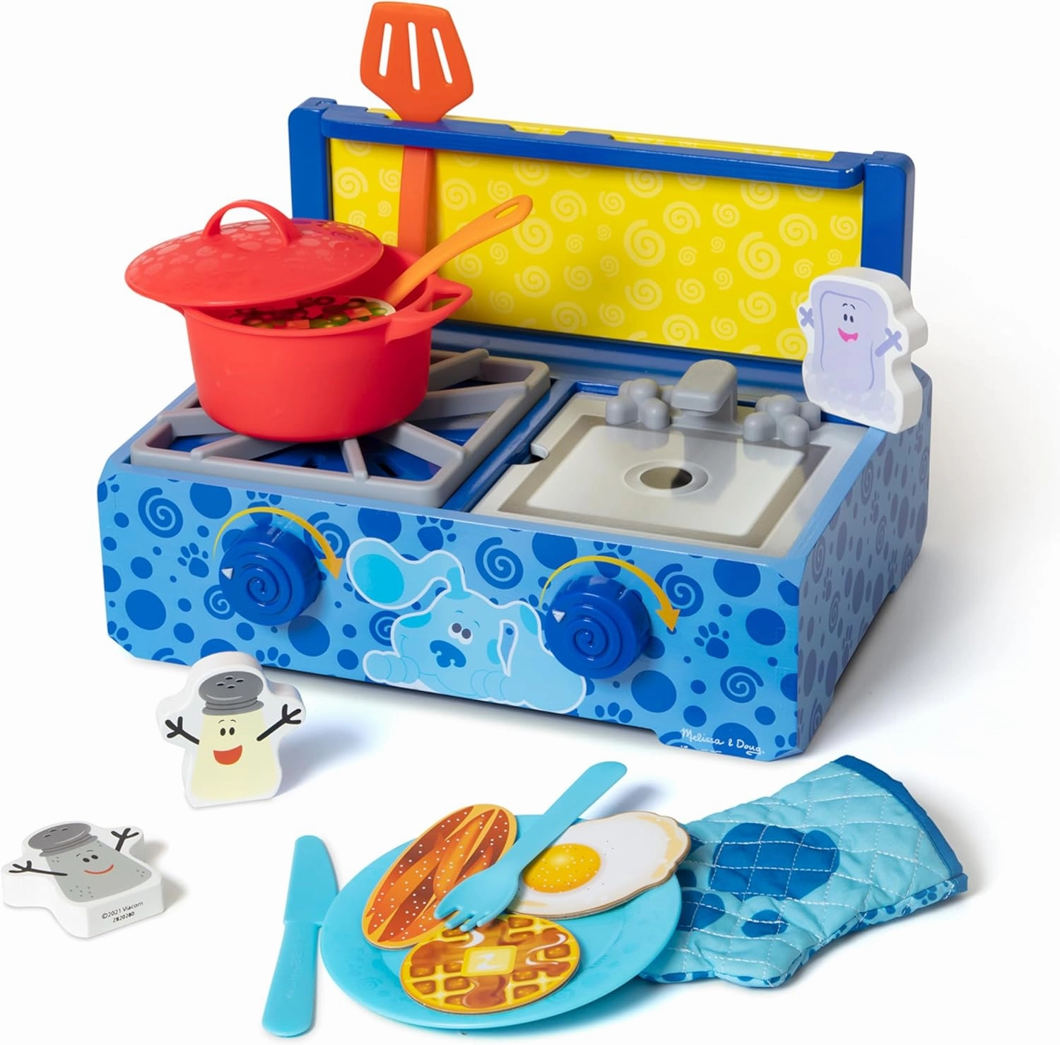 Melissa & Doug Blue's Clues & You! Wooden Cooking Play Set (42 Pieces)