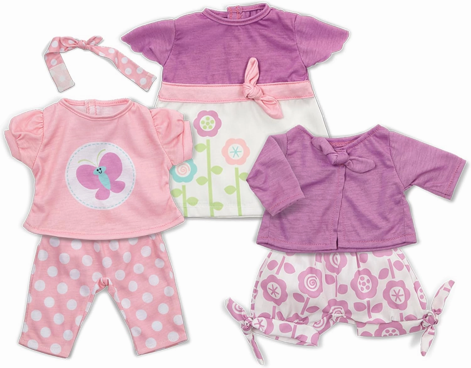 Melissa & Doug Mine to Love Mix & Match Fashion Doll Clothes for 12”-18” Dolls (6 pcs)