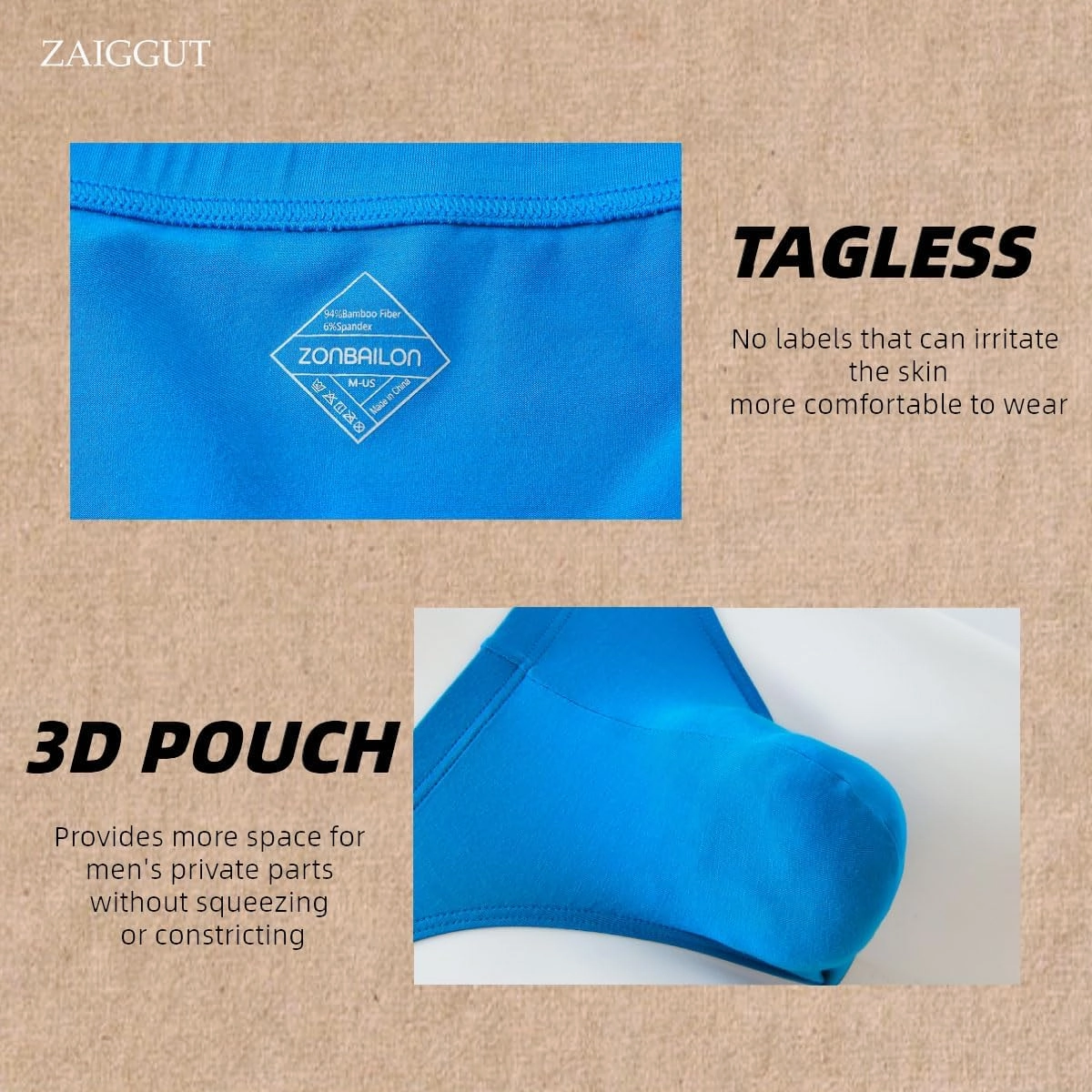 Men's Pouch Briefs Underwear Moisture Wicking Underwear Breathable Briefs for Men