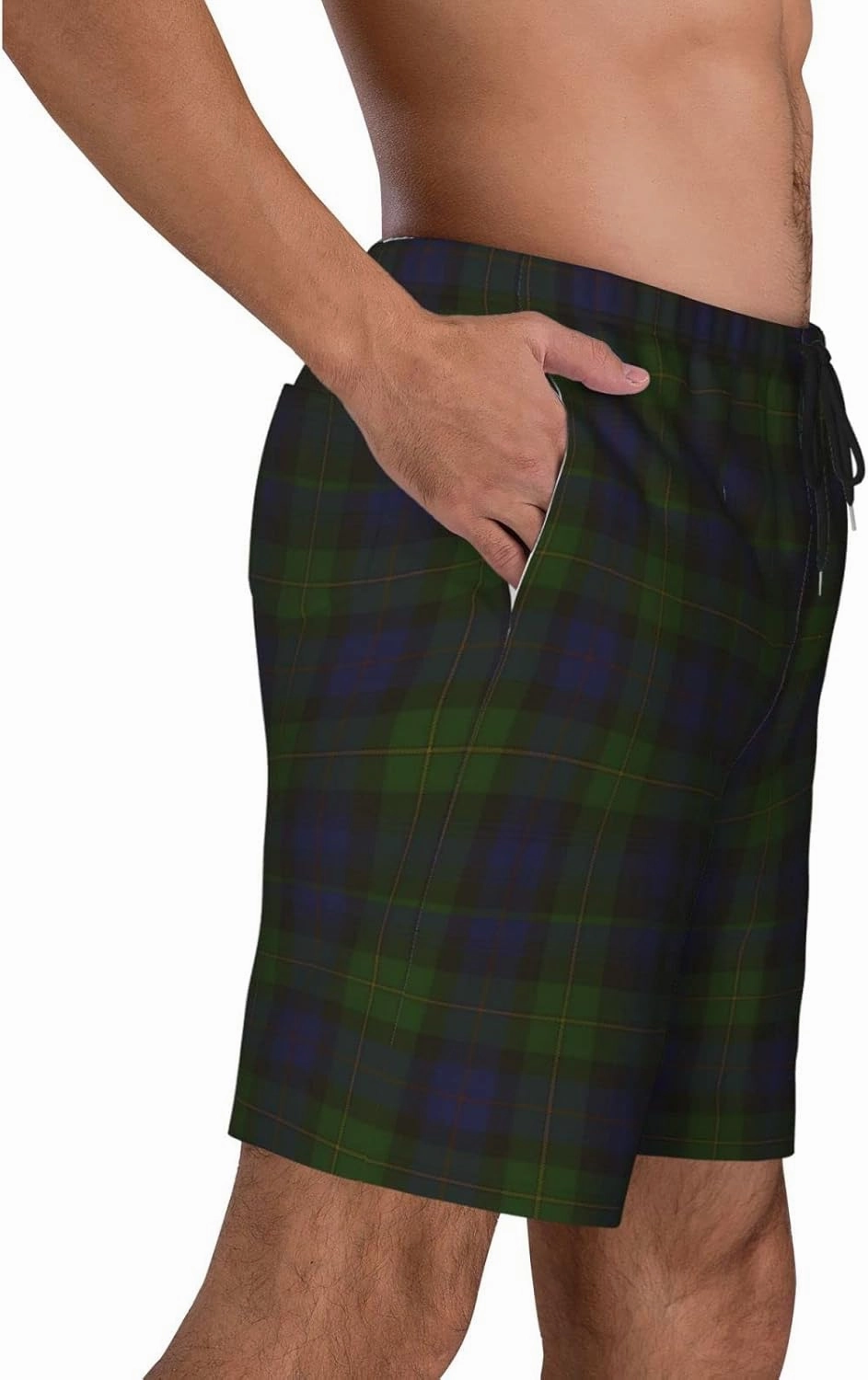 Men's Swim Trunks, Quick Dry Beach Shorts Summer Cool Beach Shorts with Mesh Lining