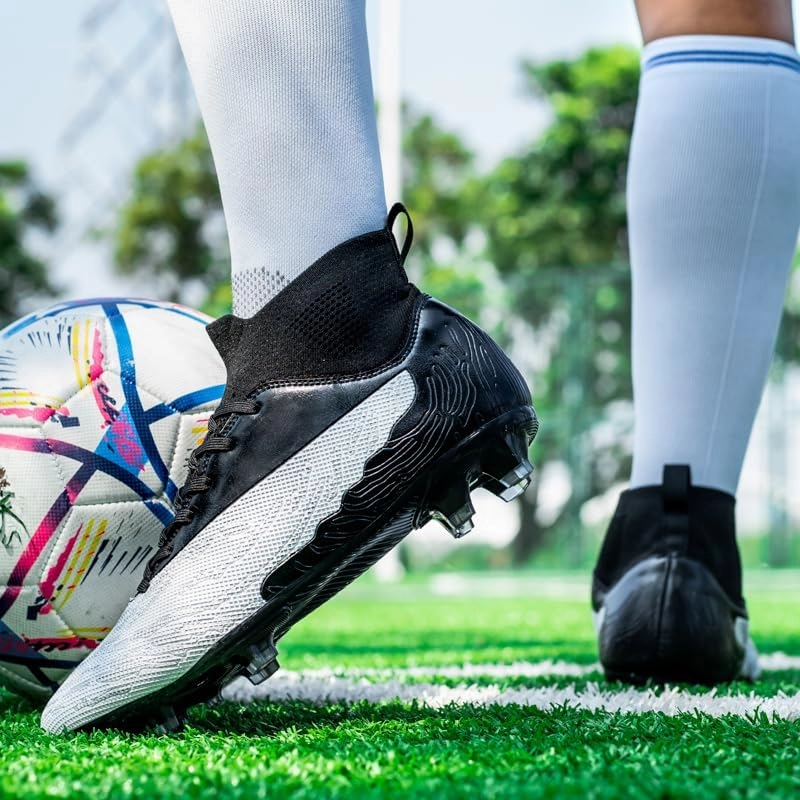 Men's Womens Turf Trainer Soccer Sport Flexible Athletic Lace Up Light Weight Outdoor Cleats Football Soccer Shoes