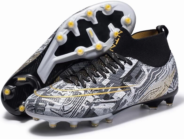 Men's Womens Turf Trainer Soccer Sport Flexible Athletic Lace Up Light Weight Outdoor Cleats Football Soccer Shoes