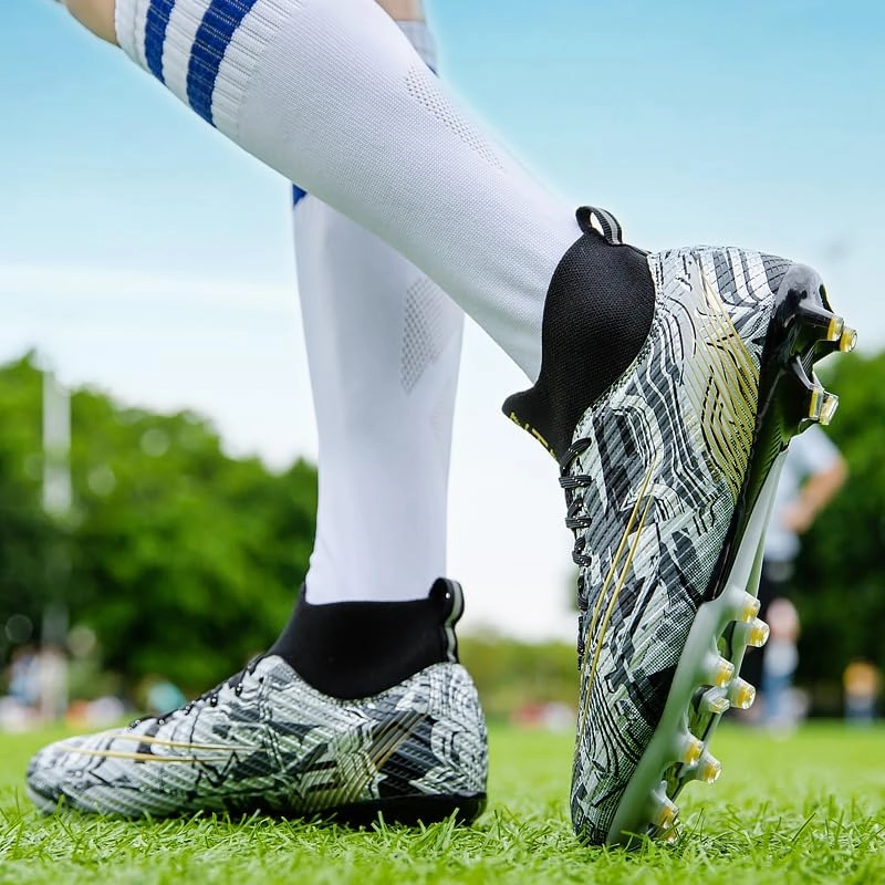 Men's Womens Turf Trainer Soccer Sport Flexible Athletic Lace Up Light Weight Outdoor Cleats Football Soccer Shoes