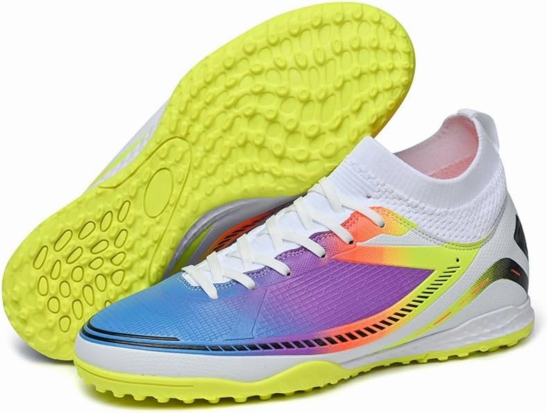 Men's Womens Turf Trainer Soccer Sport Flexible Athletic Lace Up Light Weight Outdoor Cleats Football Soccer Shoes