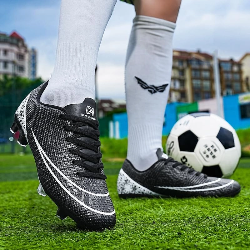 Men's Womens Turf Trainer Soccer Sport Flexible Athletic Lace Up Light Weight Outdoor Cleats Football Soccer Shoes