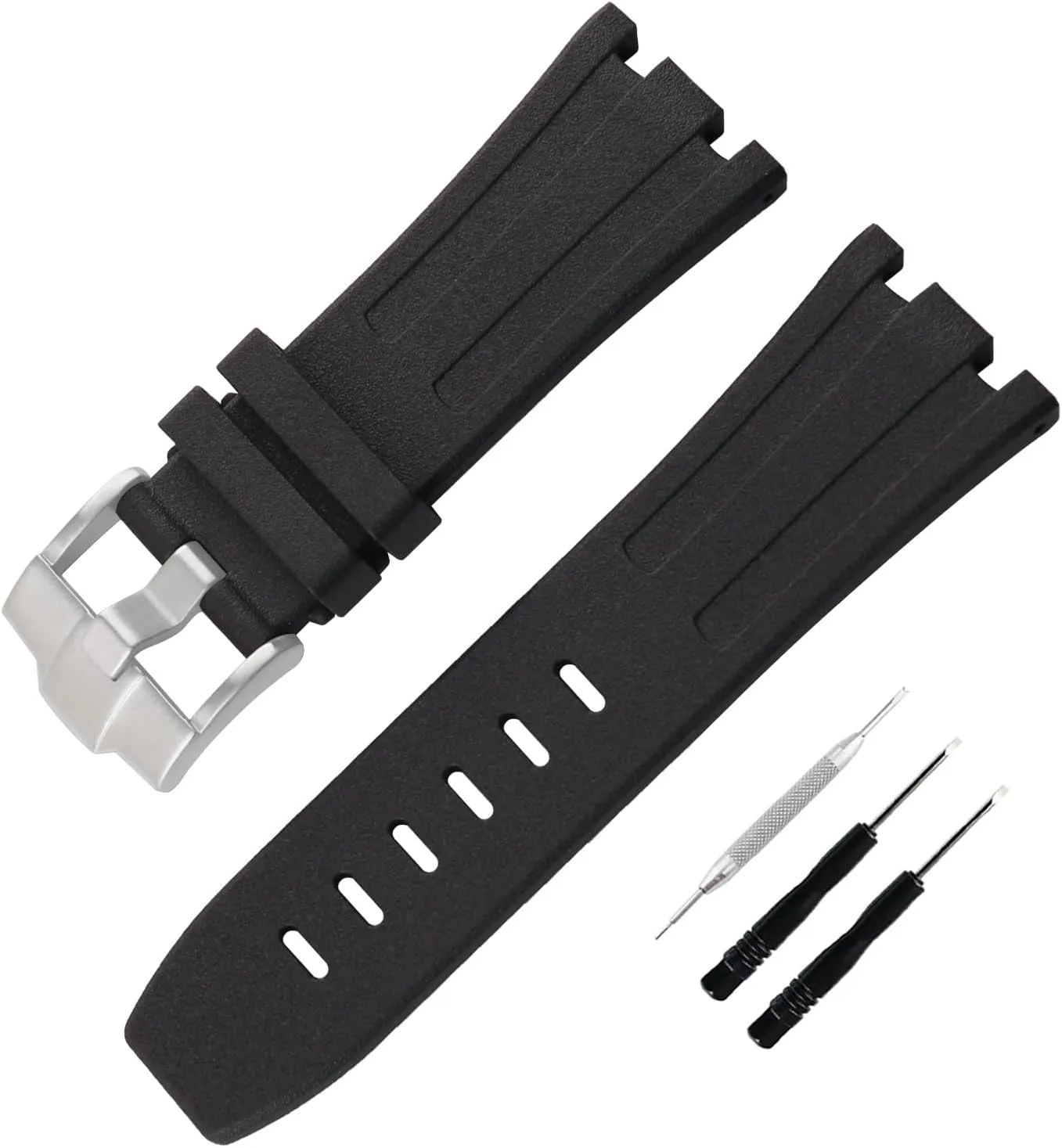 Men's Rubber Strap Compatible for 28mm Audemars Piguet Royal Oak Offshore AP 15703 15710 15400 26470 26400 Ladies outdoor work waterproof silicone watch band wrist strap buckle