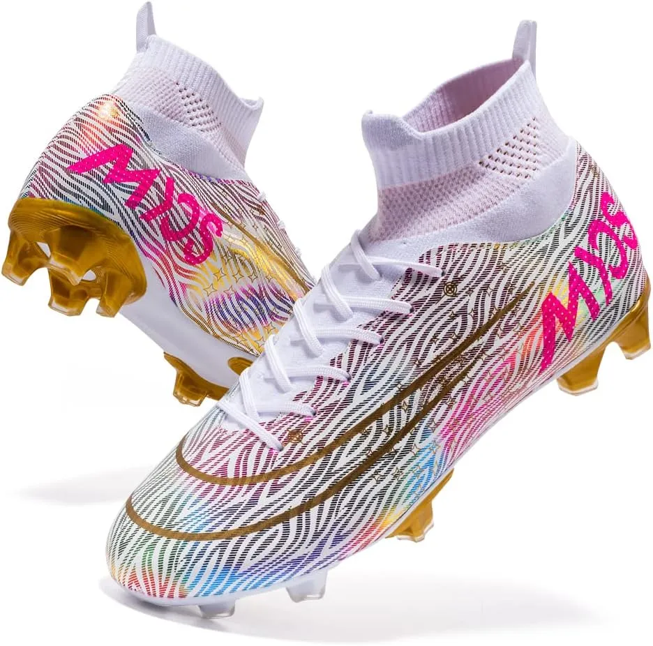 Men's Soccer Cleats Women Soccer Shoes Football Shoes Youth Athletic Training Sneakers for Kid Outdoor