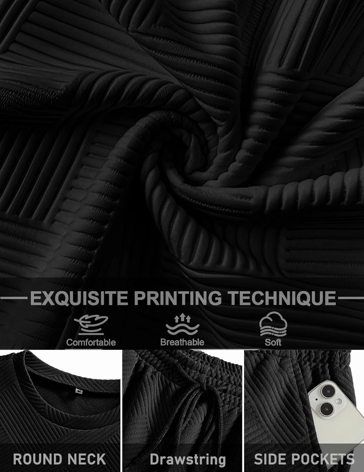 Mens Track Suits 2 Piece Set T Shirts Shorts Sets Fashion Retro Textured Sweatsuit Vacation Cruise Outfits