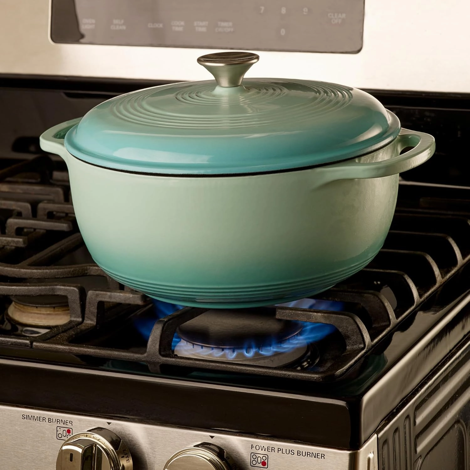 Mercer Culinary Enameled Cast Iron Round Dutch Oven, 6 qt., Aqua
