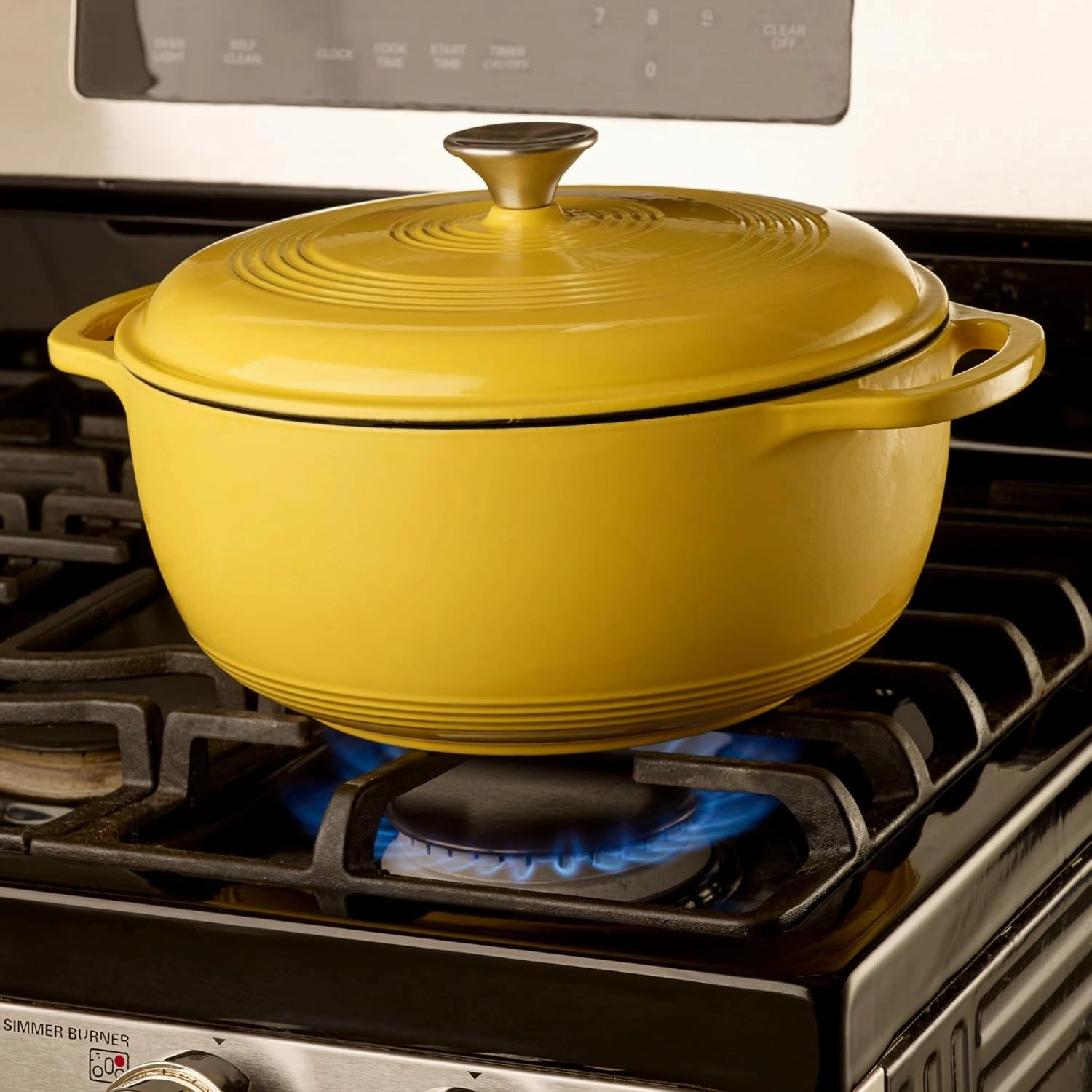 Mercer Culinary Enameled Cast Iron Round Dutch Oven, 6 qt., Canary