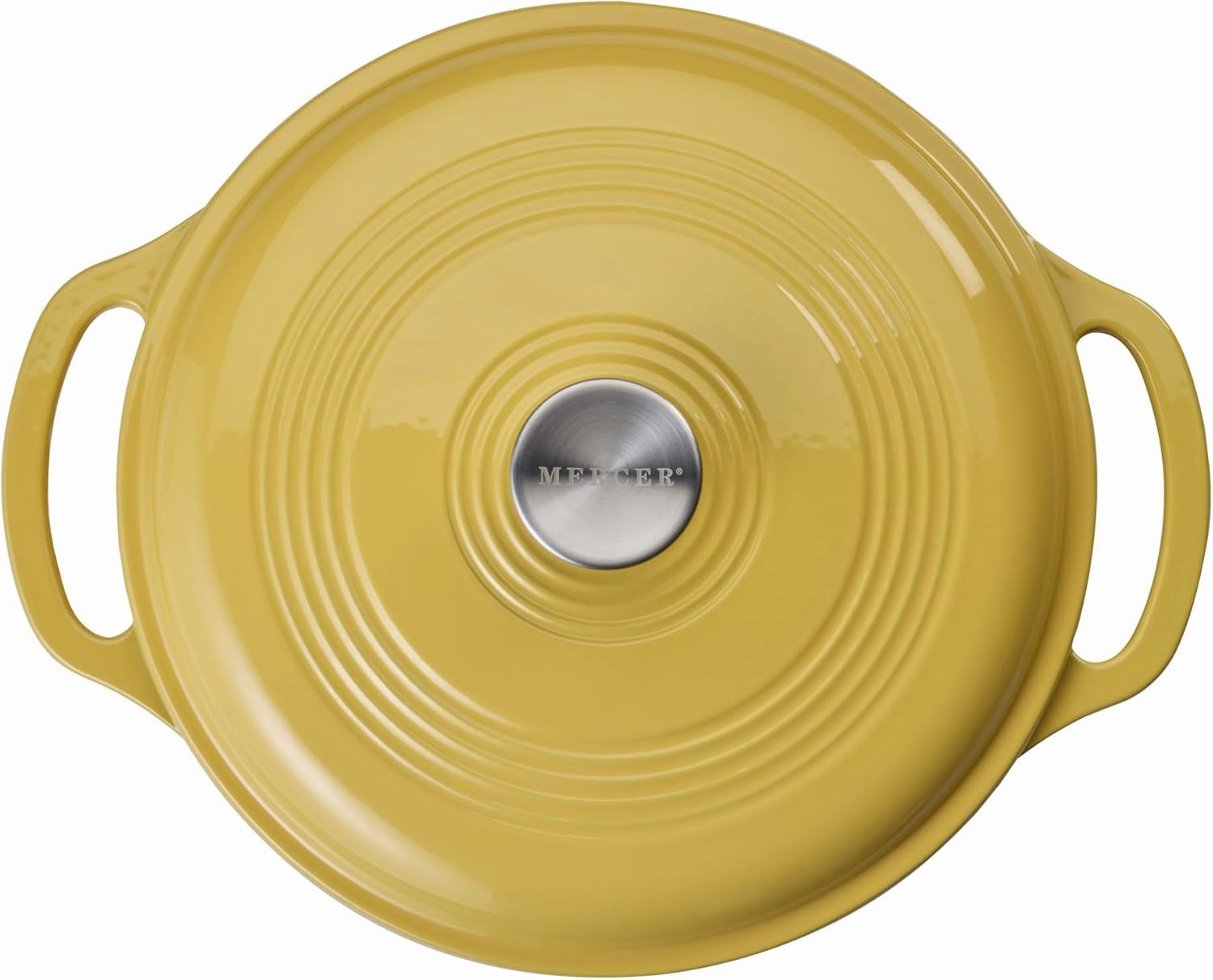 Mercer Culinary Enameled Cast Iron Round Dutch Oven, 6 qt., Canary