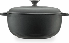 Mercer Culinary Enameled Cast Iron Round Dutch Oven, 6 qt., Matte Black