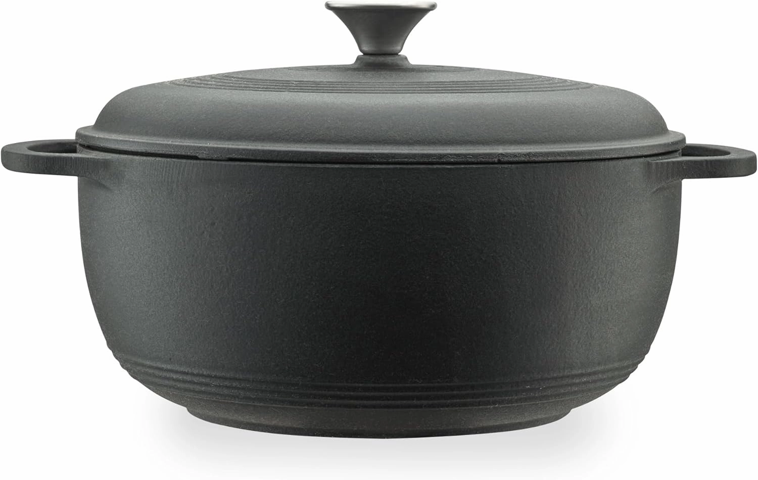 Mercer Culinary Enameled Cast Iron Round Dutch Oven, 6 qt., Matte Black