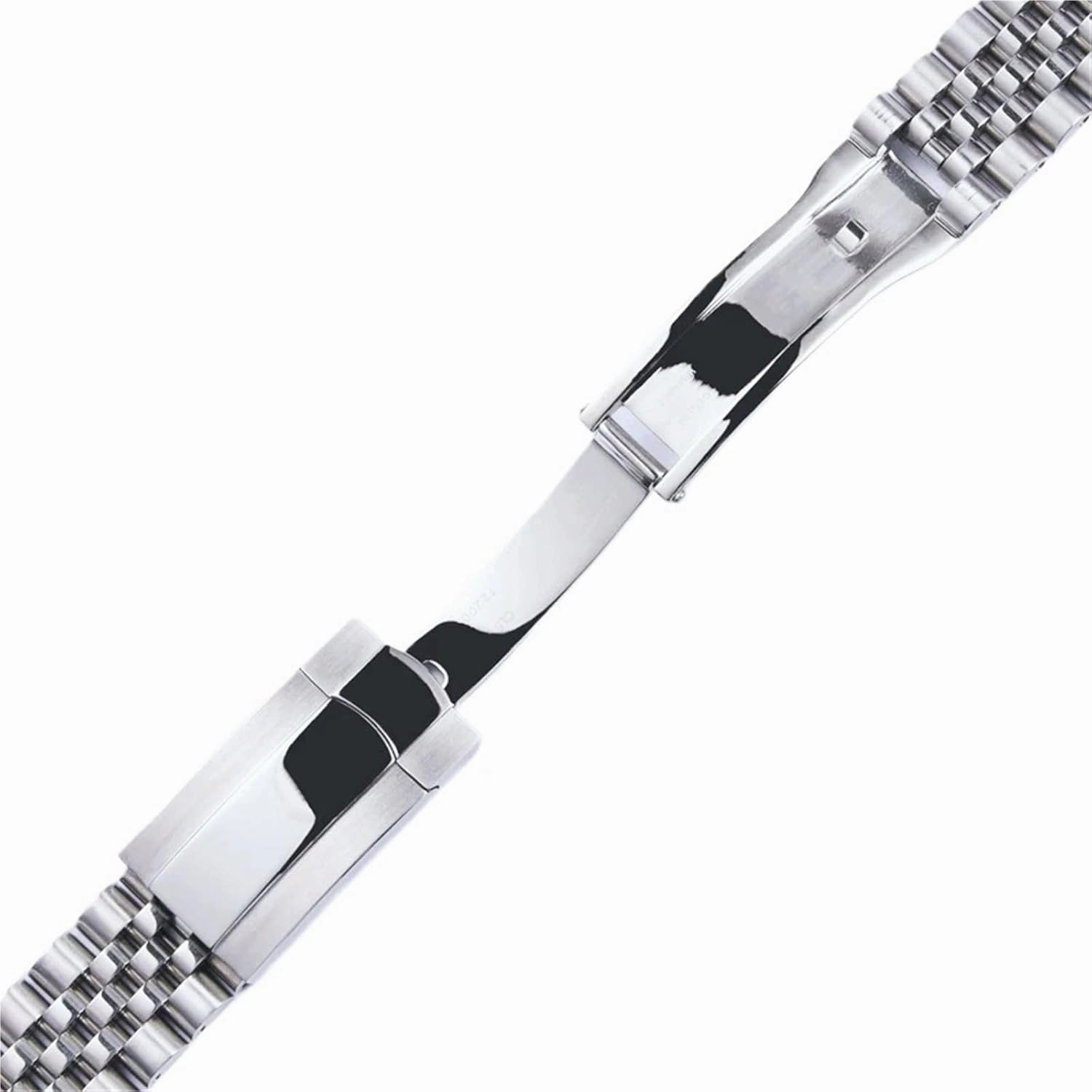 Metal Bracelet Strap 20mm 21mm Solid Stainless Steel Strap for Smart Watch Traditional Watch Men Women Universal Folding Buckle Watch Accessories