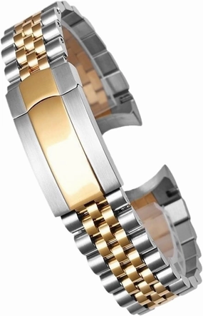 Metal Bracelet Strap 20mm 21mm Solid Stainless Steel Strap for Smart Watch Traditional Watch Men Women Universal Folding Buckle Watch Accessories