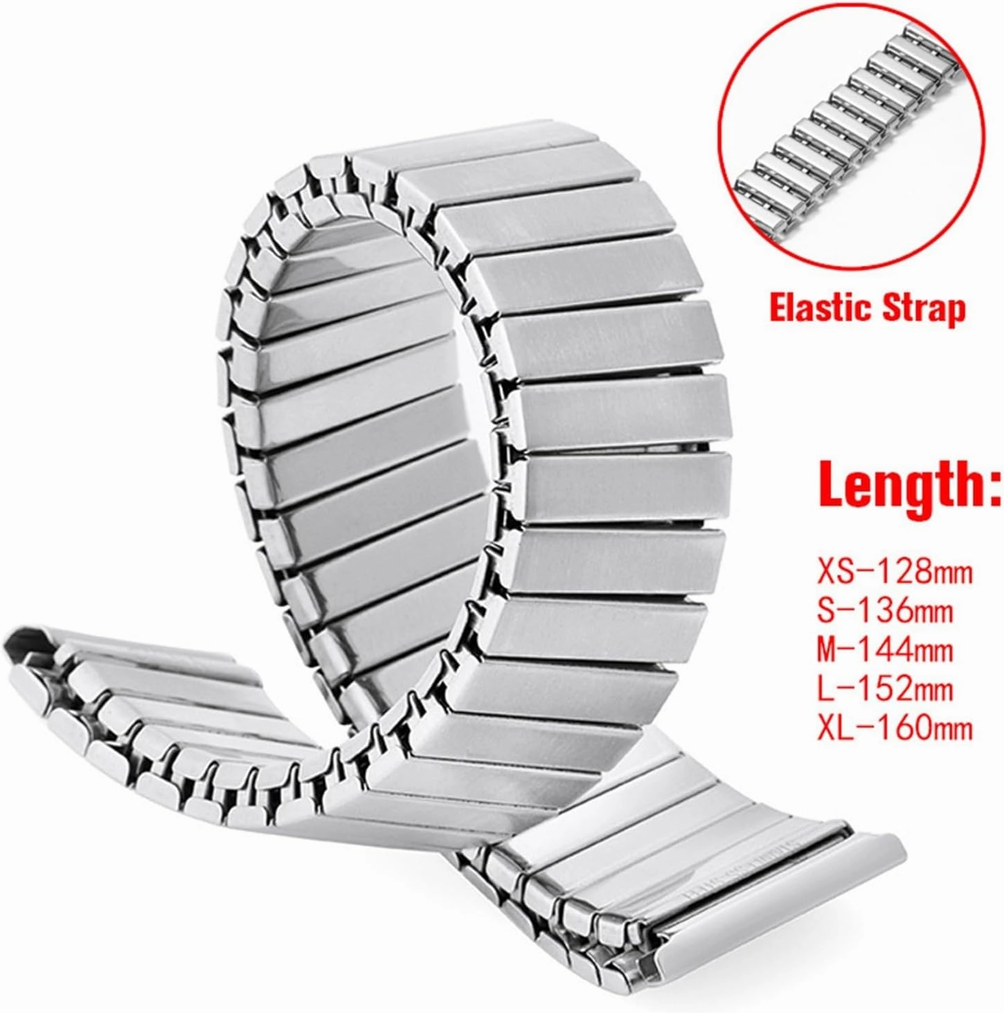 Metal Elastic Expansion Watchband Retractable Men Women Universal 18mm Accessories Bracelet