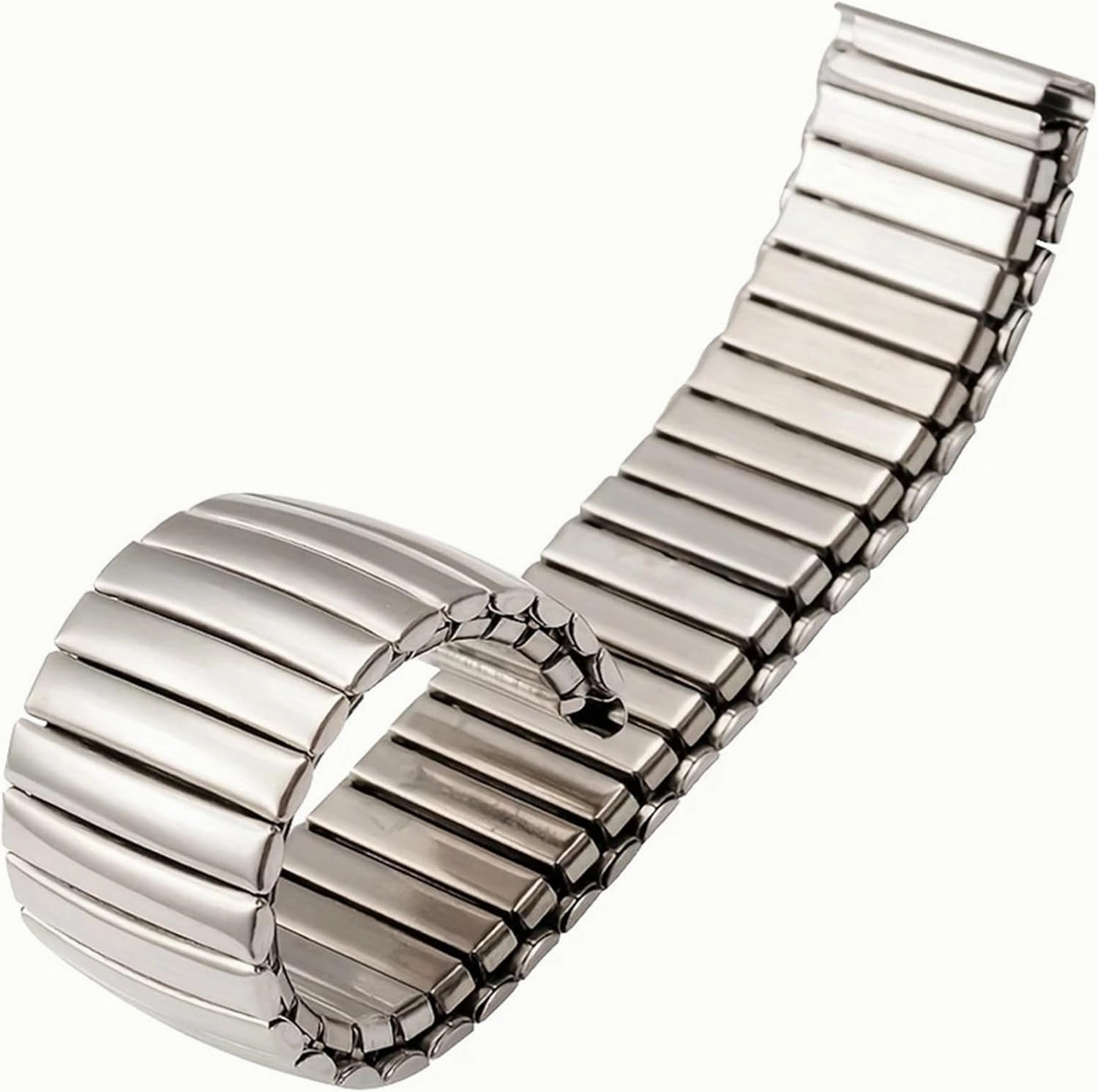 Metal Smart Watch Strap Stainless Steel Elastic Watch Band Elastic Expansion Stretch Band 16mm 18mm 20mm 22mm Replacement Wristband