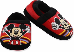 Mickey Mouse Toddler Boy's Plush A-Line Slippers with 3D Ears