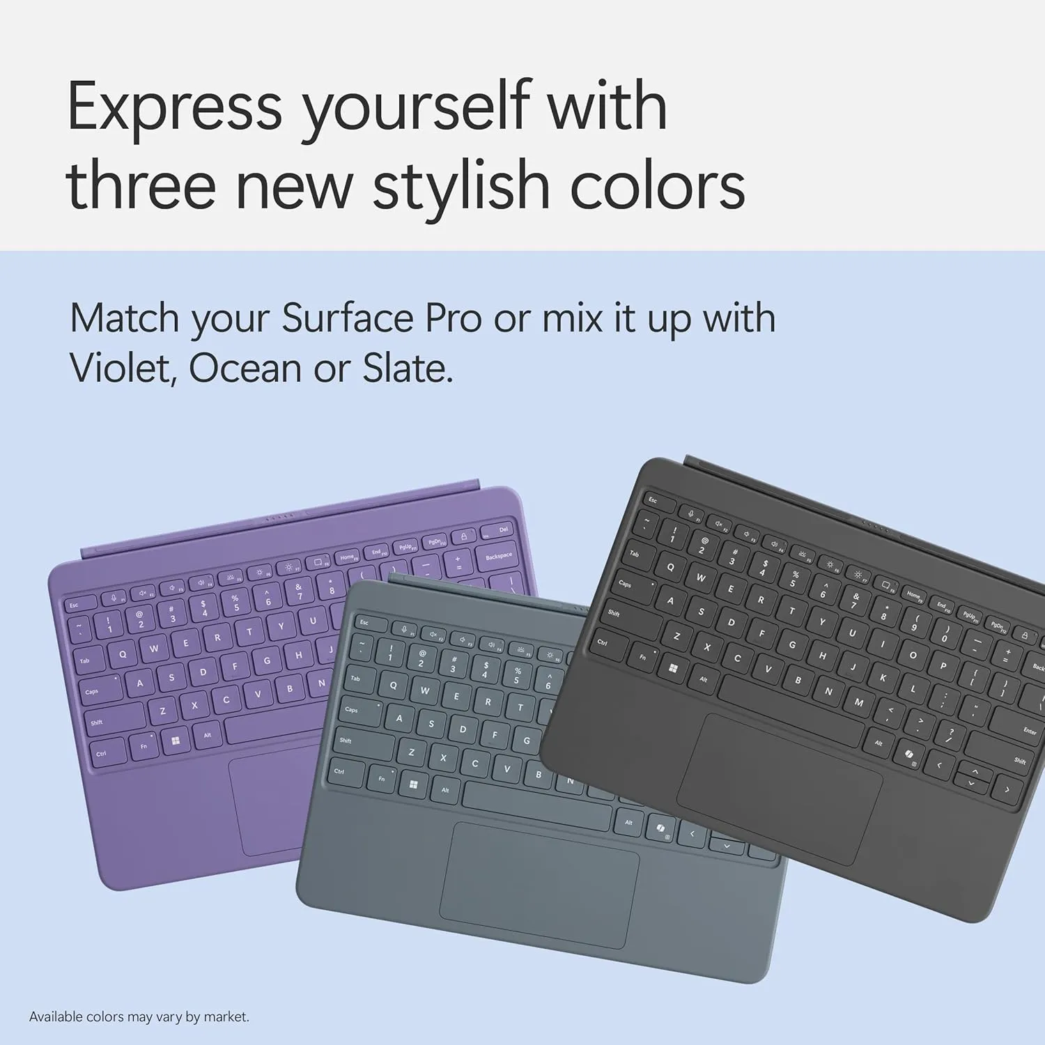 Microsoft Surface Pro Keyboard and Slim Pen 2 Bundle for Surface Pro 12" Device, Alcantara Material, Slate