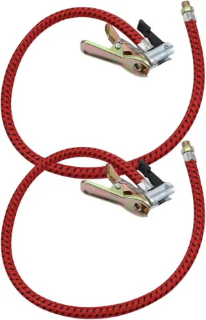 Milisten 2Pcs Bike Pump Hose Extension Tube Thumb Press Air Chuck for Easy Inflation Durable Material Compatible with Bikes and Scooters for Quick Tire