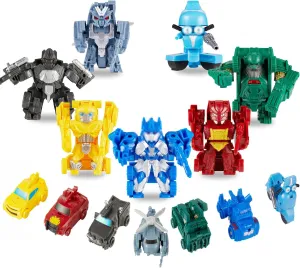 Mini Car Robot Toys, 3.5 Inch 2 in 1 Model Action Figures, Birthday Gifts STEM Toys for Boys Age 5-12