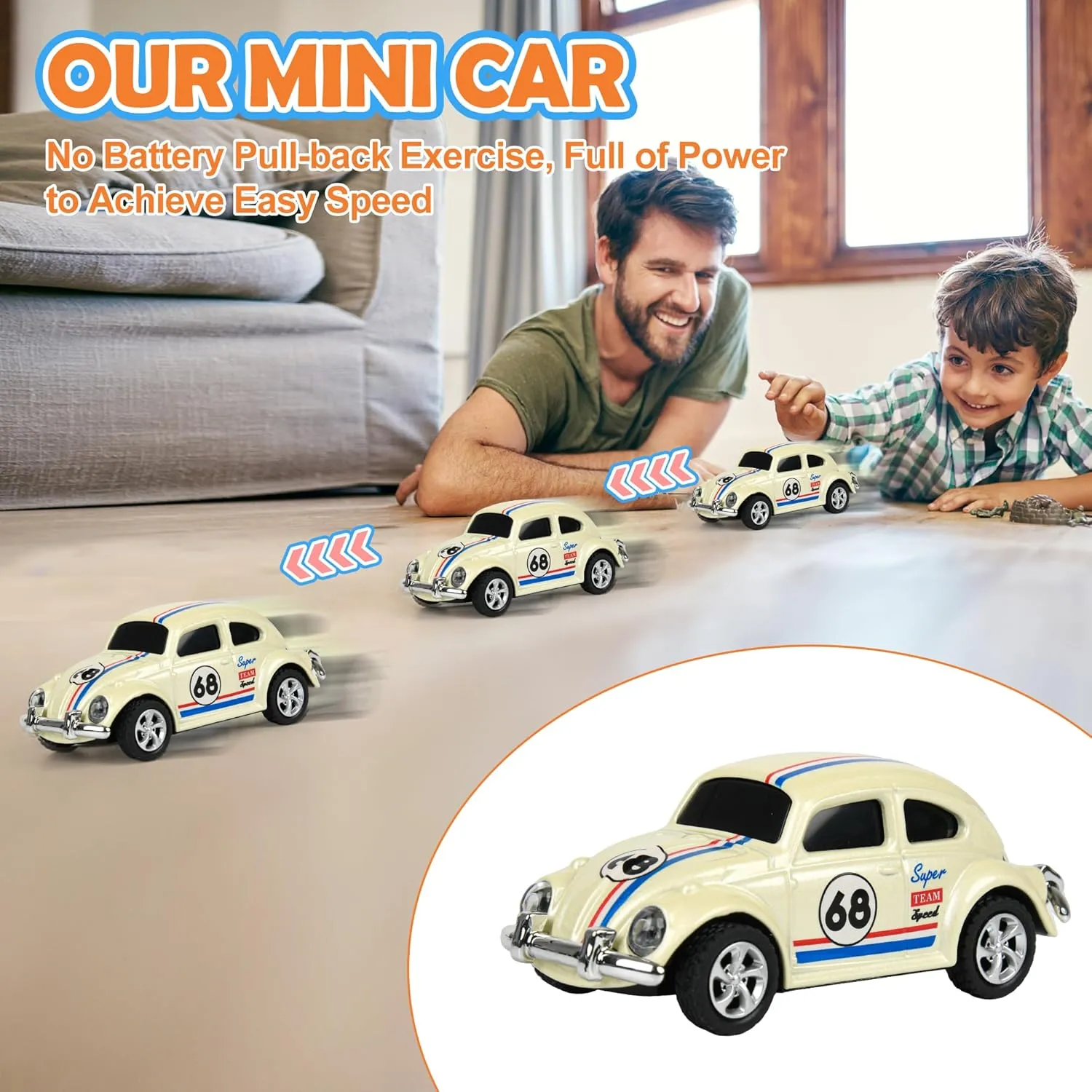 Mini RC Truck, 1/64 Scale Tow Truck Toy Remote Control Car with Lights, Mini Alloy Monster Trucks, 2.4GHz Remote & APP Control, Adjustable Speed & Steering (Dark Blue)