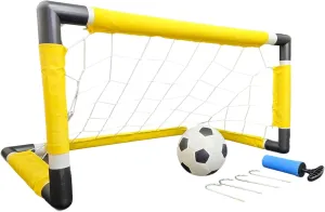 Mini Soccer Goal Set for Kids – Includes Net, Ball, Pump & Anchors – Backyard Outdoor Sports Game for Toddlers & Children – 28” Goal Frame